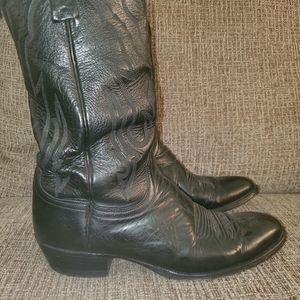 Men's Lucchese Black Leather Boots